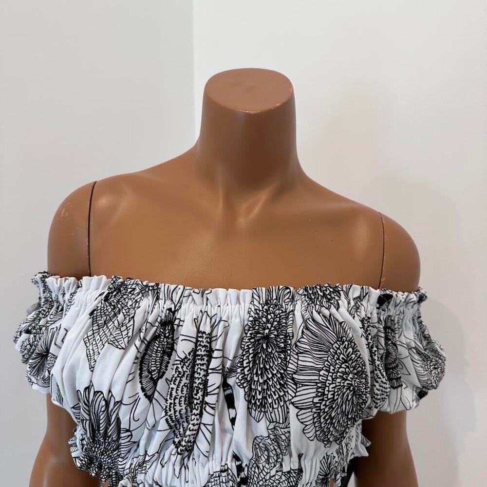 Norma kamali off shoulder ruched
